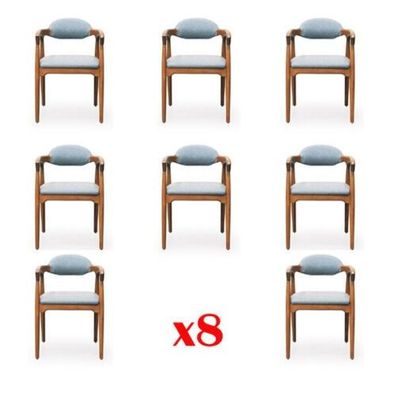 Garnitur Komplett Gruppe Stuhlgruppe 8x Stück Esszimmer Stuhl Set Lehn Stühle