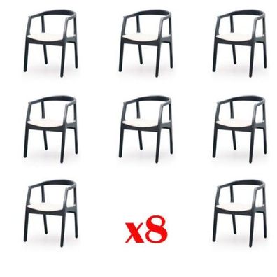 Design 8x Stühle Gruppe Esszimmer Garnitur Sessel Gastro Neu Set Polster Stuhl