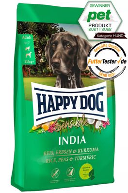 Happy Dog Sensible India 300 g | Hundefutter Puppy Geflügel & Reis