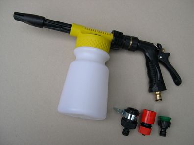 Schaumkanone Schaumpistole für Wasserschlauch Schaumlanze Foam Gun Rot 1 Liter