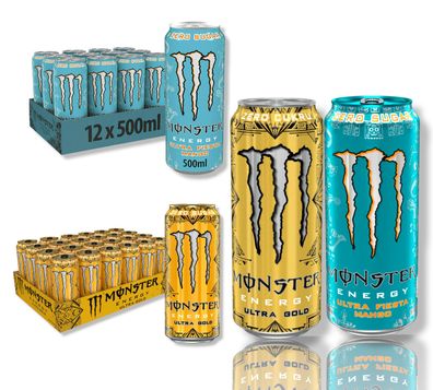 Monster Ultra Mix - Je 12 x Monster Ultra Gold + 12 x Monster Ultra Fiesta