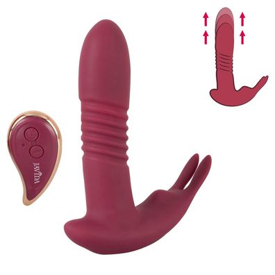 Stoßvibrator mit Klitoris-Vibrator + 10 Vibration + Fernbedienung + Sexspielzeug