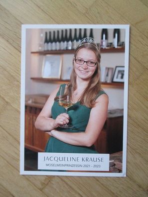 Mosel Weinprinzessin 2021-2023 Jacqueline Krause - Autogrammkarte!!!