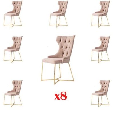 Design 8x Stühle Gruppe Set Polster Esszimmer Stuhl Garnitur Sessel Gastro Neu