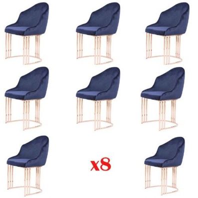 Garnitur Sessel Lounge Küche 8x Design Polster Sitz Stühle Stuhl Set Lehnstuhl