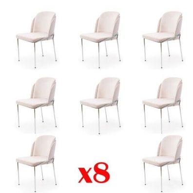 italienischer Stil Luxus Möbel Stuhl Set 8X Stühle Esszimmer Sessel Garnitur