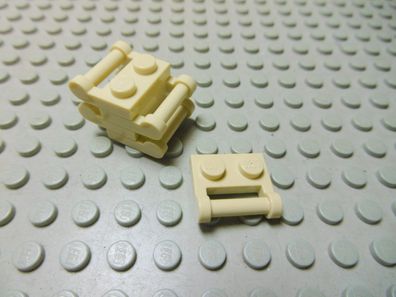 Lego 5 Platten 1x2 mit Griff Tan Beige Nummer 48336