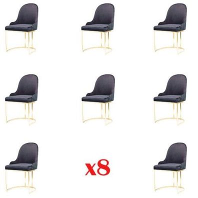 Garnitur Sessel Neu 8x Stühle Stuhl Polster Design Veranda Küchen Sitz Esszimmer