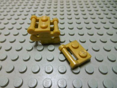 Lego 5 Platten 1x2 mit Griff Pearl Gold Nummer 48336