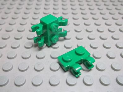Lego 3 Platten 1x2 doppelcilp horizontal grün 60470b Set 20200 70722 21125 9558