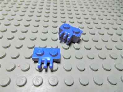 Lego 3 Scharniere Platten Blau 1x2 Seitlich 3 Finger Nummer 2452