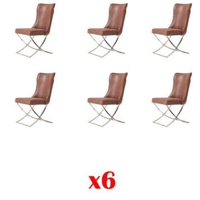 Stuhl 6x Ess Zimmer Club Stühle Sessel Holz Lounge Design Möbel Polsterstuhl Neu