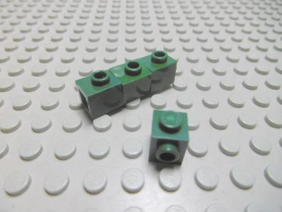 Lego 4 Steine 1x1 1 Niete dunkelgrün Nummer 87087