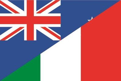 Aufkleber Fahne Flagge Neuseeland-Italien verschiedene Größen