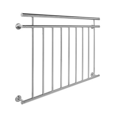 Wiltec Balkongeländer Edelstahl 90x128cm französischer Balkon Geländer Robust