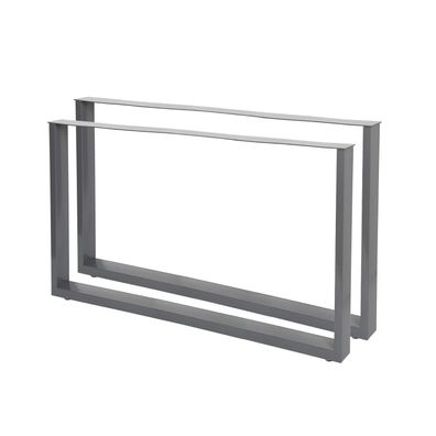 Tischkufen 70x24x72 cm grau pulverbeschichtet Tischgestell Tischbeine Tisch