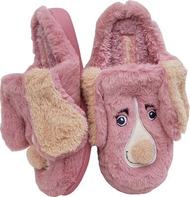 Lustige Flauschige (warme) Hausschuhe - Latschen GR.36 - ROSA * Hündchen* hj