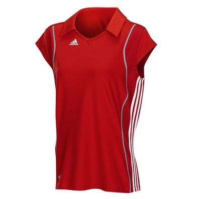 Abverkauf Adidas T8 Clima Polo Shirt Frauen Red