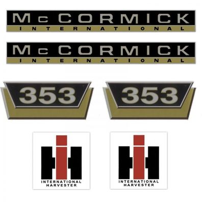 IHC McCormick 353 Gold Klein - Traktor Schlepper Aufkleber Klebefolie