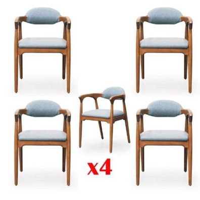 Esszimmer Garnitur 4x Stuhl Set Stühle Lehn Garnitur Essgruppe Möbel Gruppe