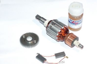 Hilti-TE75 Reparatursatz mit Rotor, Kohlebürsten, Ritzel, Öl, Zeichnung