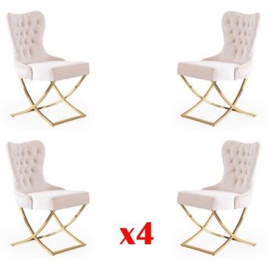 Esszimmerstuhl Küchen Stühle Esszimmerstühle Neu Textil Set 4x Massiv Holz Stuhl