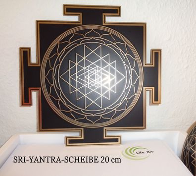 Sri-Yantra -Scheibe, Energiescheibe Ladescheibe, Aura-Chakra-Harmonie, Wohlstand, OM