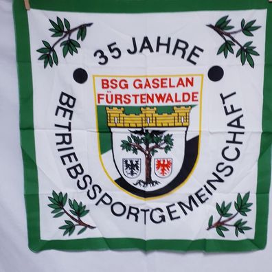 DDR Erinnerungstuch 35 Jahre BSG Gaselan Fürstenwalde