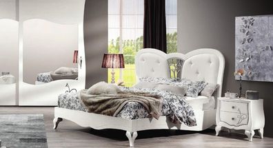 Bett Polster Design Luxus Doppel Hotel Betten Schlaf Zimmer Bettgestelle Holz