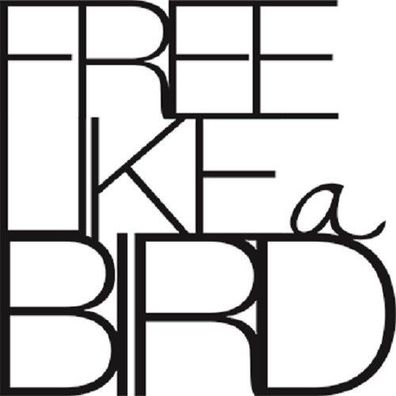 kleine Wandpoesie Sticker "Free like a bird" Wandsticker Räder