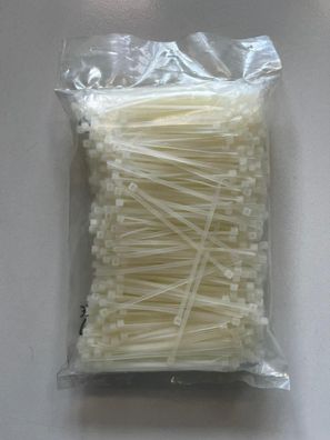 Kabelbinder weiß/ natur 100mm lang; Verpackungseinheit = 1000St.