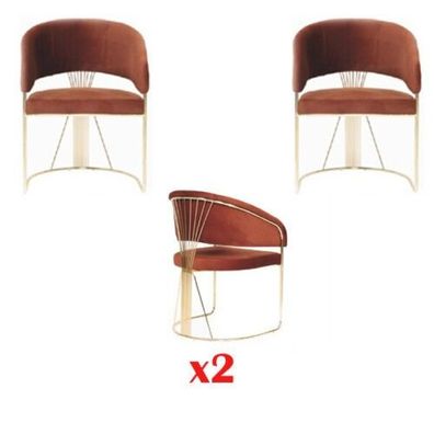 Garnitur Küchen Wohnzimmer Esszimmer Set Designer Stuhl Set 2x Stühle Polster