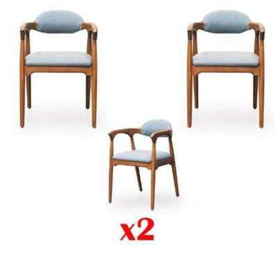 Garnitur Esszimmerstuhl Set 2X Stühle Neu Sessel italienischer Stil Luxus Möbel