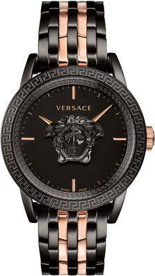 Versace VERD00618 Palazzo Empire roségold schwarz Edelstahl Herren Uhr NEU