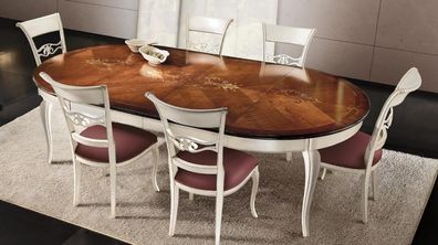 Echtholz Stühle Esszimmer Design Stuhl mit geschnitzten Mustern Lehnstuhl Möbel