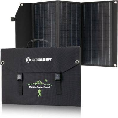 3810060 Bresser Mobiles Solar-Ladegerät 90 Watt mit USB- u. DC-Anschluss