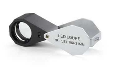Euromex PB.5018-LED Achromatische Lupe 15x triplet. Linse Ø 21 mm. Weiße LED Bel