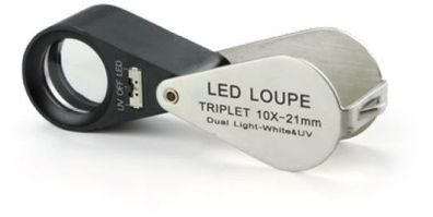 Euromex PB.5034-LUV Achromatische Lupe 10x triplet. Linse Ø 21 mm LED & UV Beleu