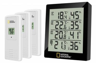 9070200 National Geographic digitales Thermo-Hygrometer für 4 Messbereiche