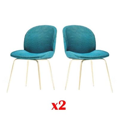 Stühle 2x Stuhl Gruppe Stühle Garnitur Textil Stoff Neu Gepolsterte Esszimmer