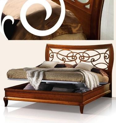Bett Luxus Schlafzimmer Doppelbett Holz Polster Betten Doppel Bettrahmen Modern