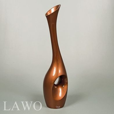 10.4.100 Lacquervase Vase LAWO Braun Design Designvase Holz