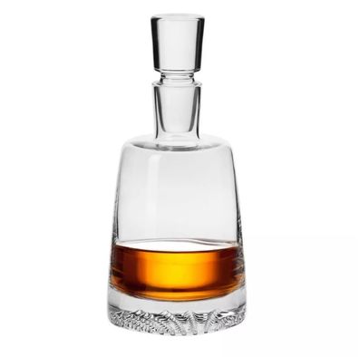 Krosno Karaffe für Whisky Rum Dekanter Karaffe mit Stopper | 950 ml | Handwäsche