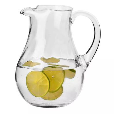 Krosno Glas Krug für Wasser Getränke Säfte | 1600 ml | Handwäsche | Handgemacht