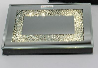 874566 Deko Platte Spiegel & LED Licht 20 x 14cm aus klarem Glas