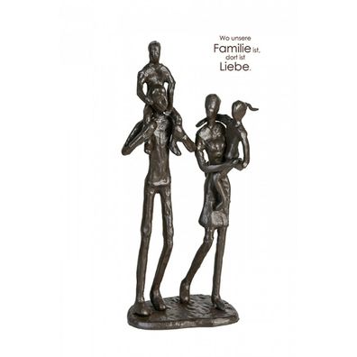 74571 Skulptur Family Eisen brüniert Höhe 22cm Breite 10cm Tiefe 6cm (Gr. Mittel)