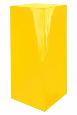 89411 Gilde Säule "Solid" gelb Hochglanz Fiberglas, Kunstharz 27 x 27 x 100 cm