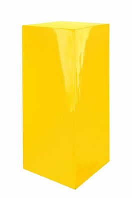 89410 Gilde Säule "Solid" gelb Hochglanz Fiberglas, Kunstharz 27 x 27 x 70 cm