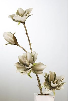 28513 Blume Foam Flower Aracati weiß grau mit 4 Blüten Länge 110cm