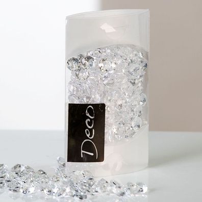 28162 Deko Diamanten Brillanten klar Durchmesser 12mm in 100 ml Klarsichtbox NEU
